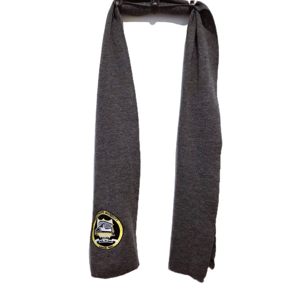Oglethorpe University Scarf Soccer Stormy Petrels Grey Knit Acrylic Atlanta GA